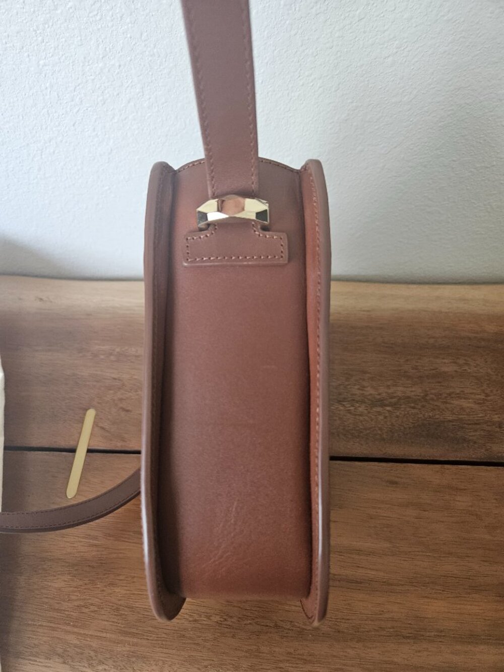 A.P.C. Geneve Leather Shoulder Crossbody Bag Brown - Picture 3 of 12